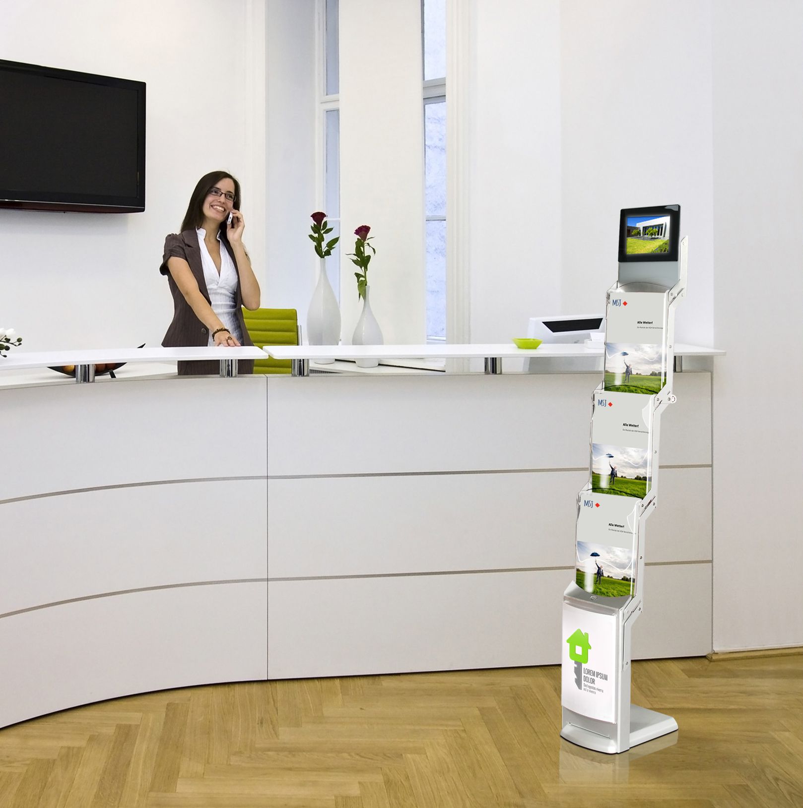 Prospektständer Boden mobil zip media