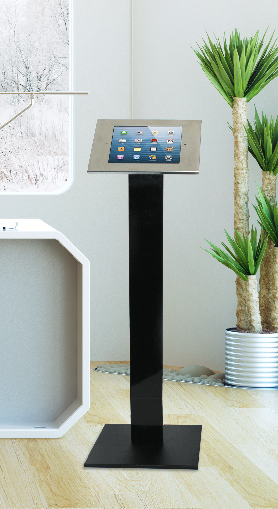 Bodenaufsteller iPad padline schwarz