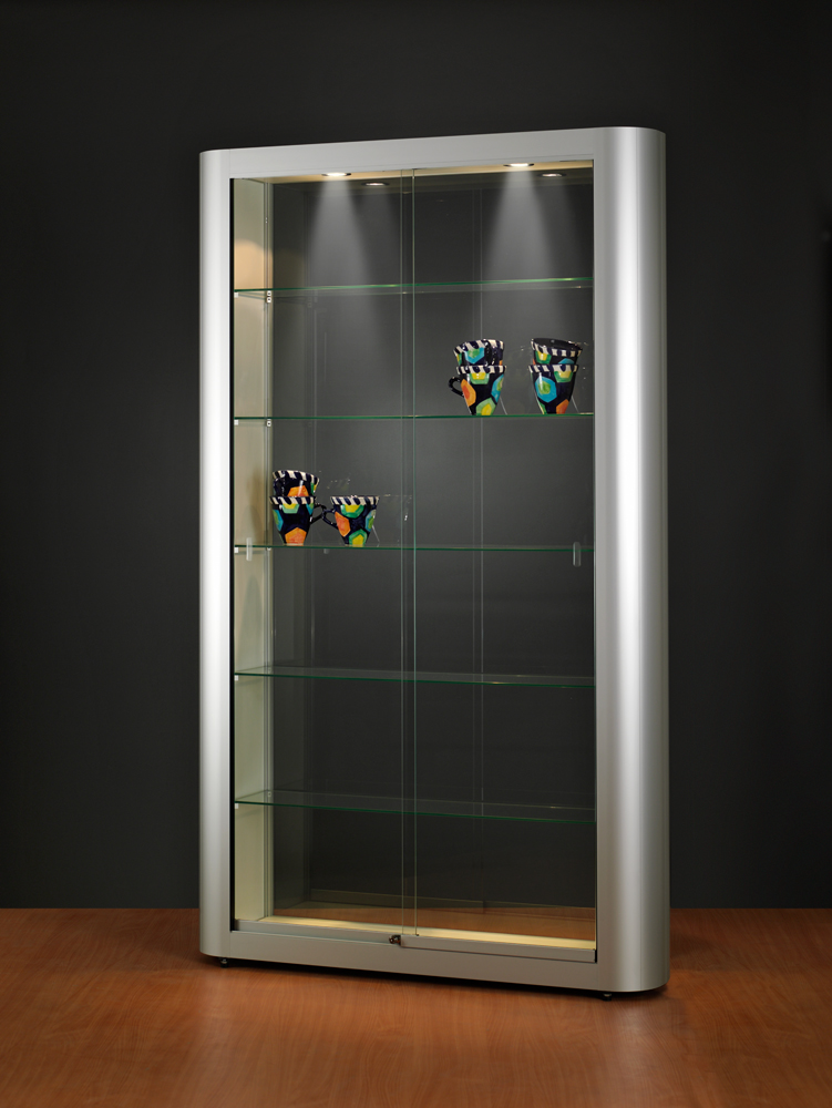 Bodenvitrine 150 / 250 Design beleuchtet Decke