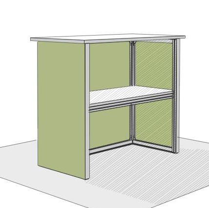 Messetheke Stoff Exclusiv II stationär (beleuchtet)