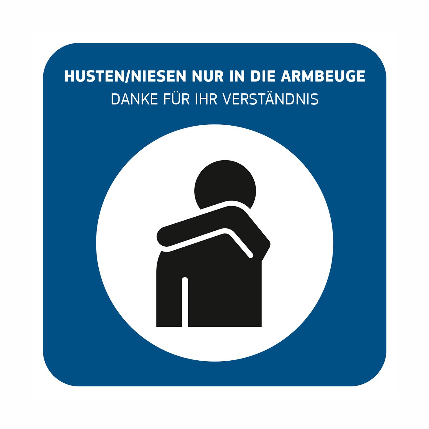 Hinweisschild Abstand halten Corona Virus Krise