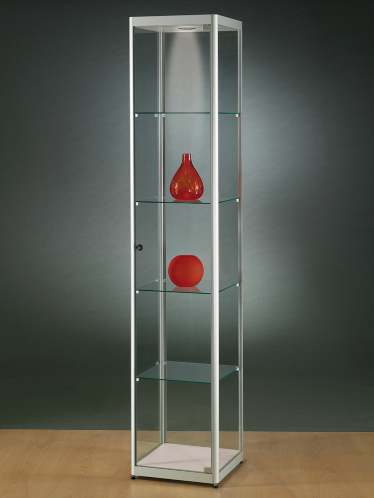 Bodenvitrine 24 4eckig beleuchtet Decke