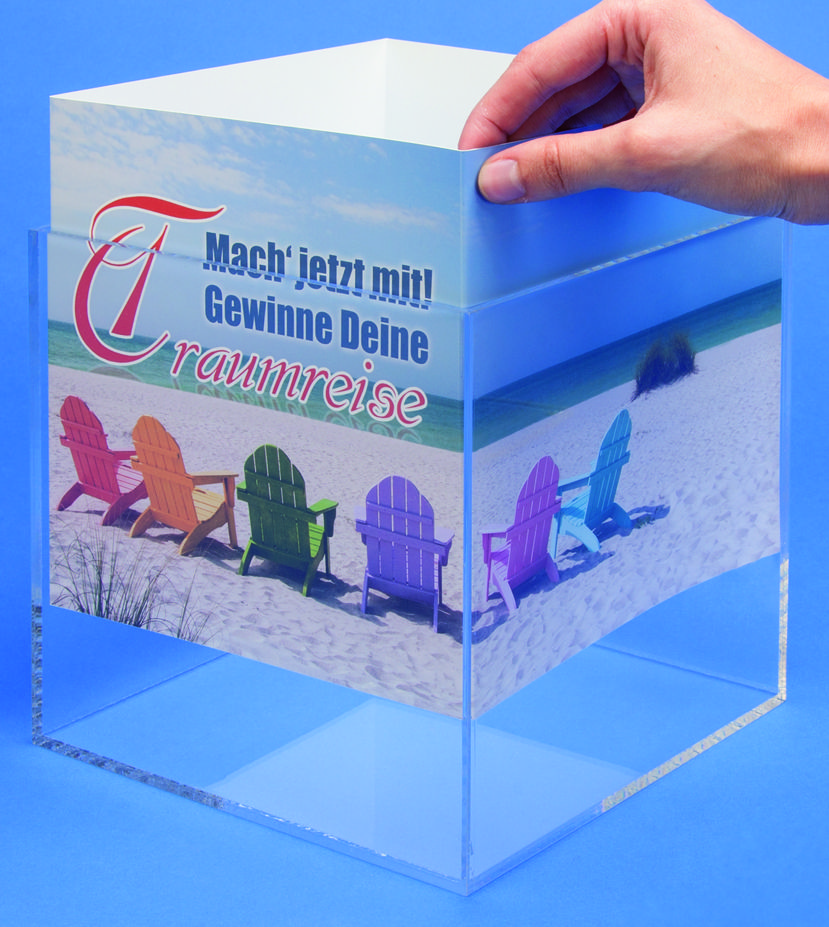 Plakattascheneinsatz für Losbox