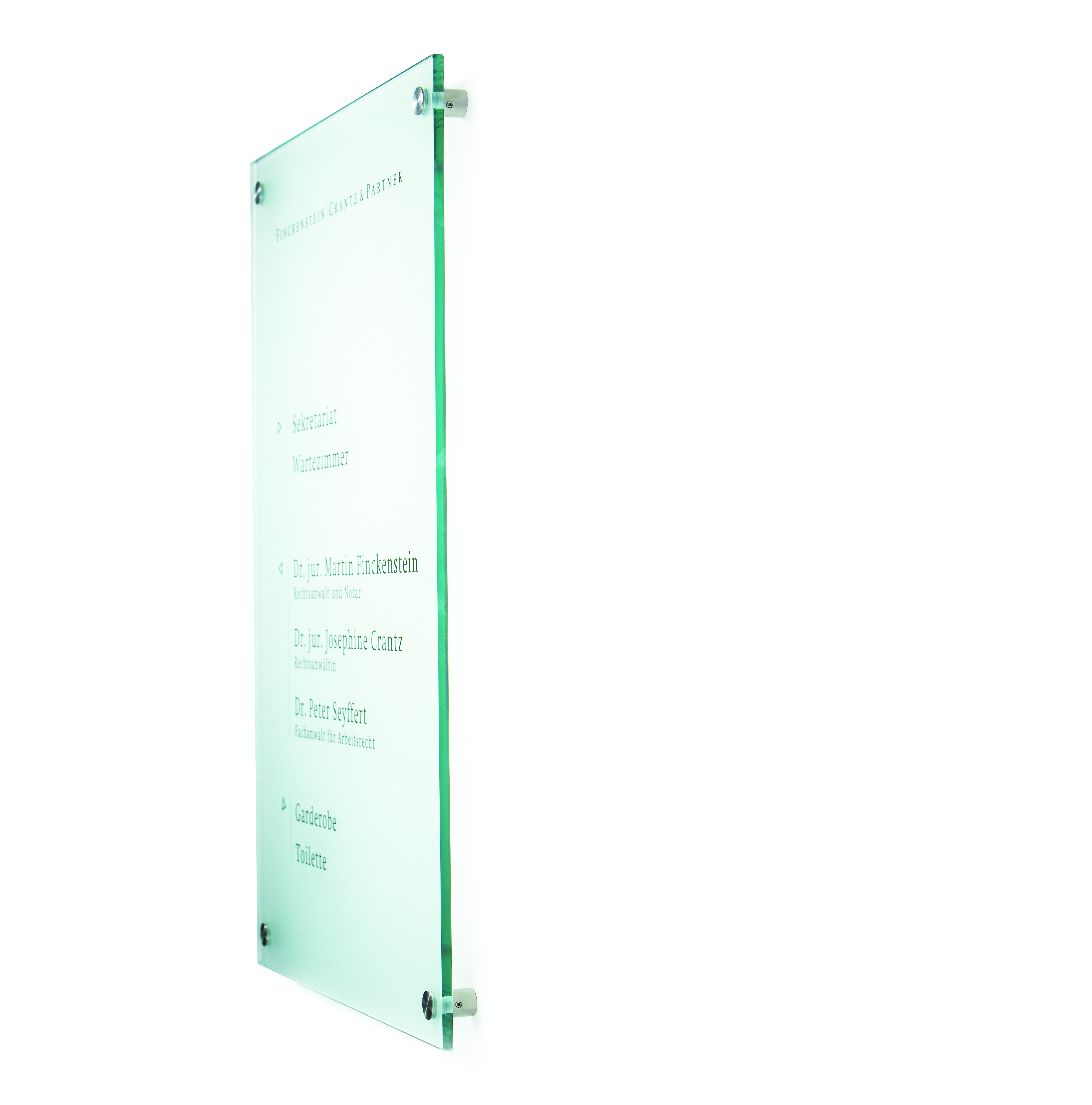 Infotafel / Wegweiser CRISTALLO satiniert